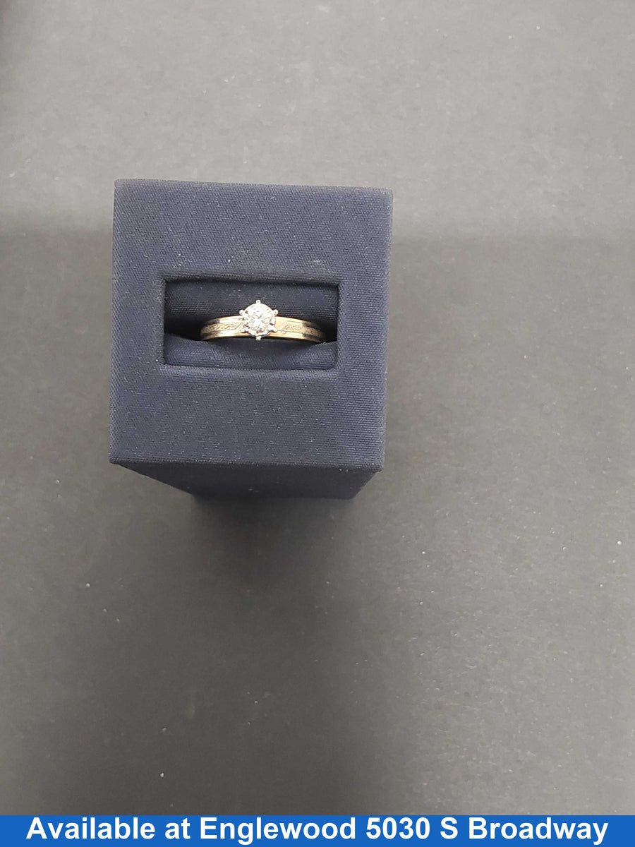 Women's Ring - Solitaire - Yellow Gold 14k (.585) 2.5 grams Size 7.5