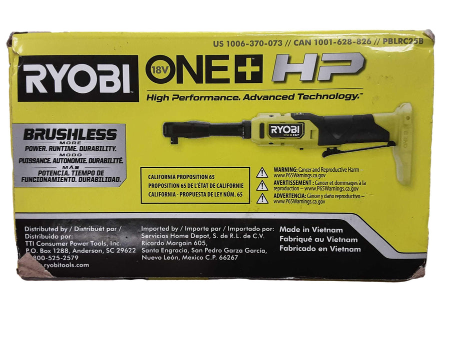 Ryobi Pblrc25b Green Cordless Ratchet