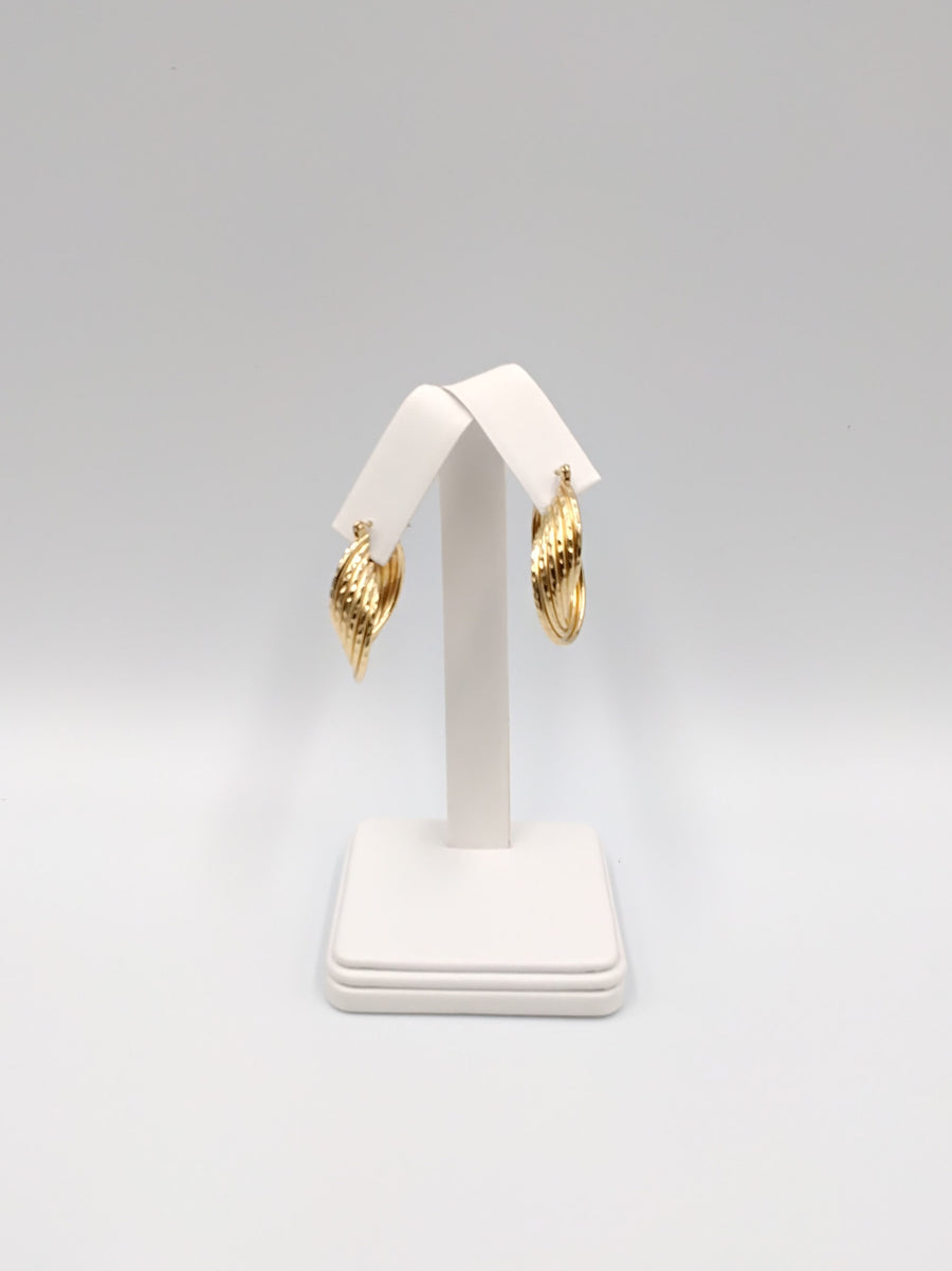 Hoop Earrings - Yellow Gold 14k (.585) 5.1 grams