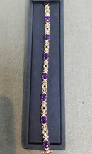 Tennis Bracelet - Yellow Gold 14k (.585) 16.9 grams 8 inch