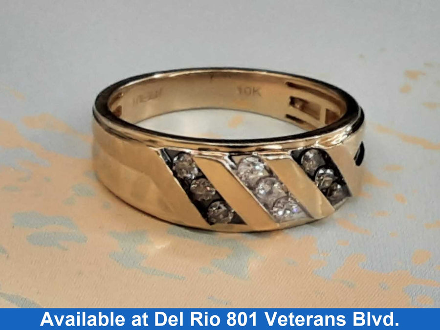 Ring - Wedding Band - Yellow Gold 10k (.417) 3.8 grams Size 10