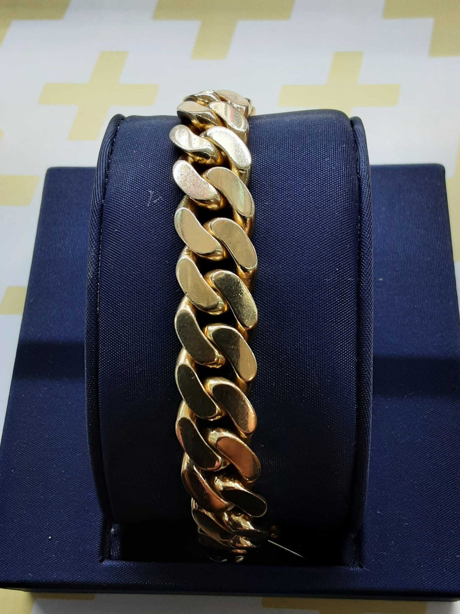 Cuban Link Bracelet - Yellow Gold 10k (.417) 75.4 grams 8 inch
