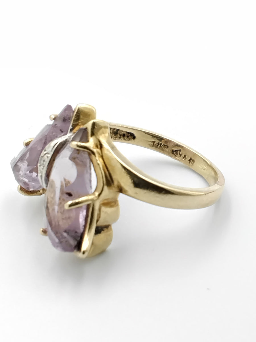 Women's Ring - Yellow Gold 14k (.585) 3.7 grams Size 4.5