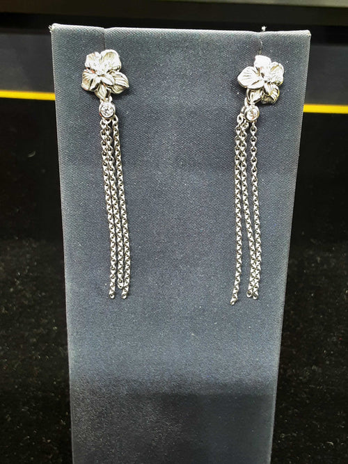 Filigree Earrings - White Gold 18k (.750) 6.4 grams