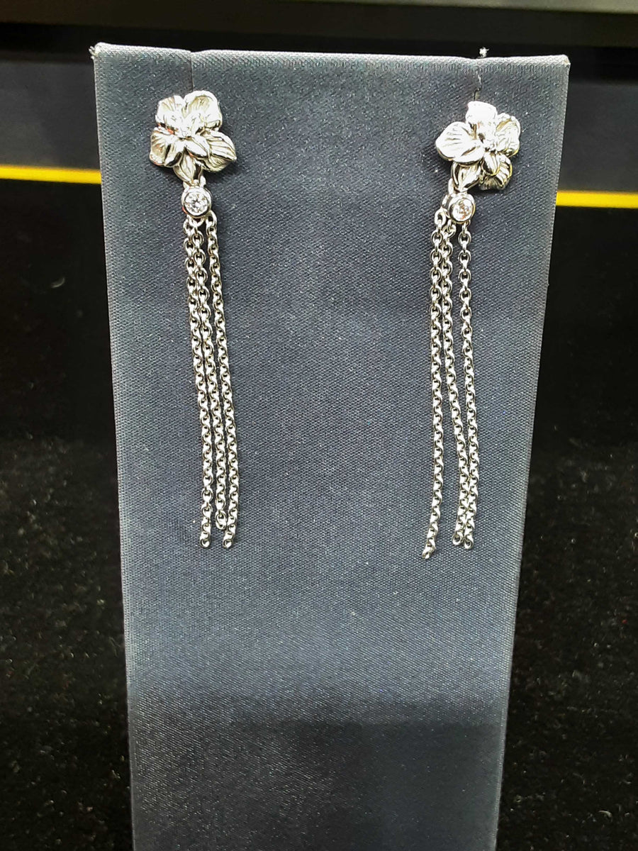 Filigree Earrings - White Gold 18k (.750) 6.4 grams