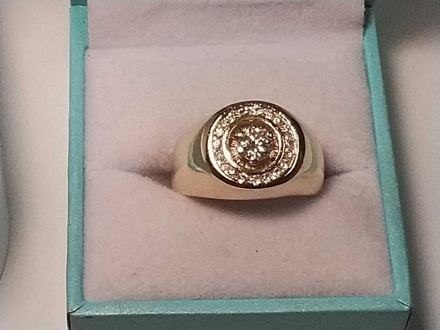 Men's Ring - Yellow Gold 14k (.585) 9.7 grams Size 11.5