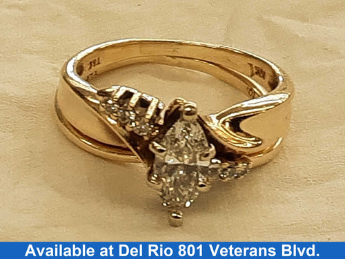 Ring - Wedding Set - Yellow Gold 10k (.417) 4.3 grams Size 8