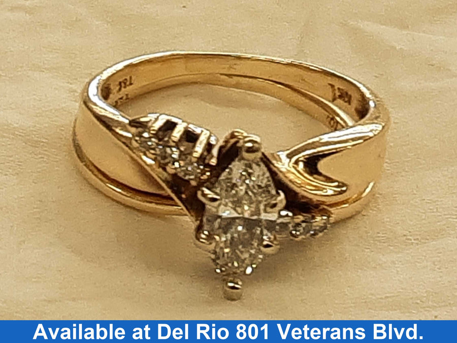 Ring - Wedding Set - Yellow Gold 10k (.417) 4.3 grams Size 8