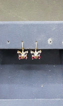 Earrings with stones Yellow Gold 14k (.585) 1.9 grams