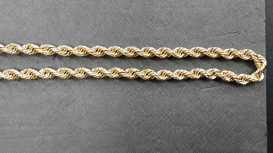 Rope Chain - Yellow Gold 14k (.585) 33.9 grams 22 inch