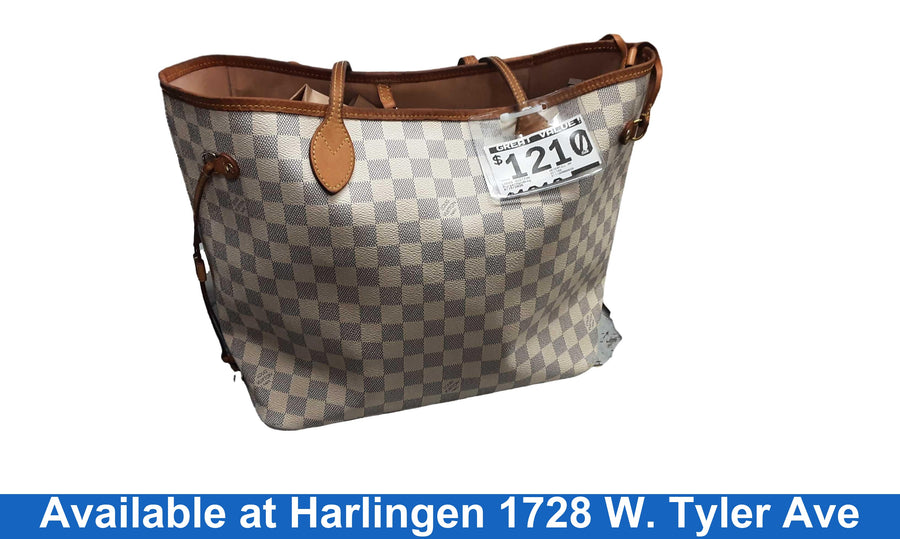 Louis Vuitton Neverfull Mm Beige / Tan Purse / Handbag