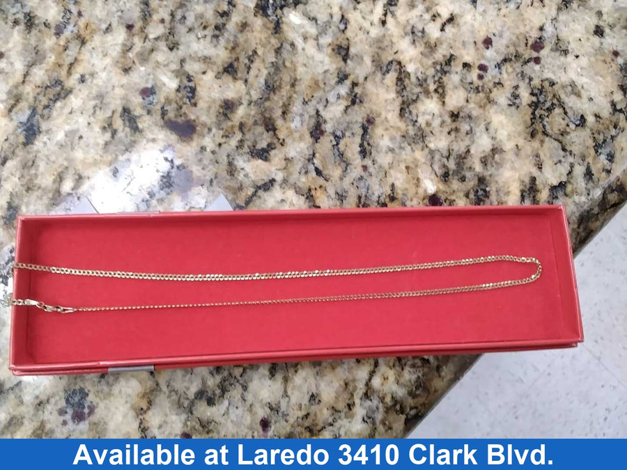 Cuban Link Chain - Yellow Gold 10k (.417) 3.2 grams 16 inch