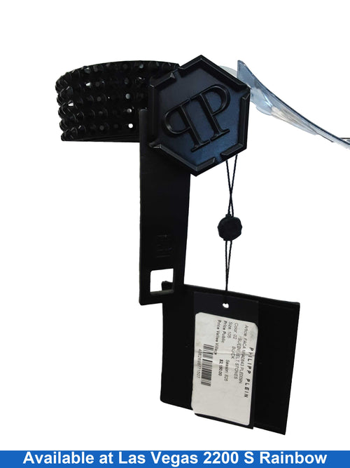 Phillipp Plein Suede Belt Stones Black Belt / Buckle