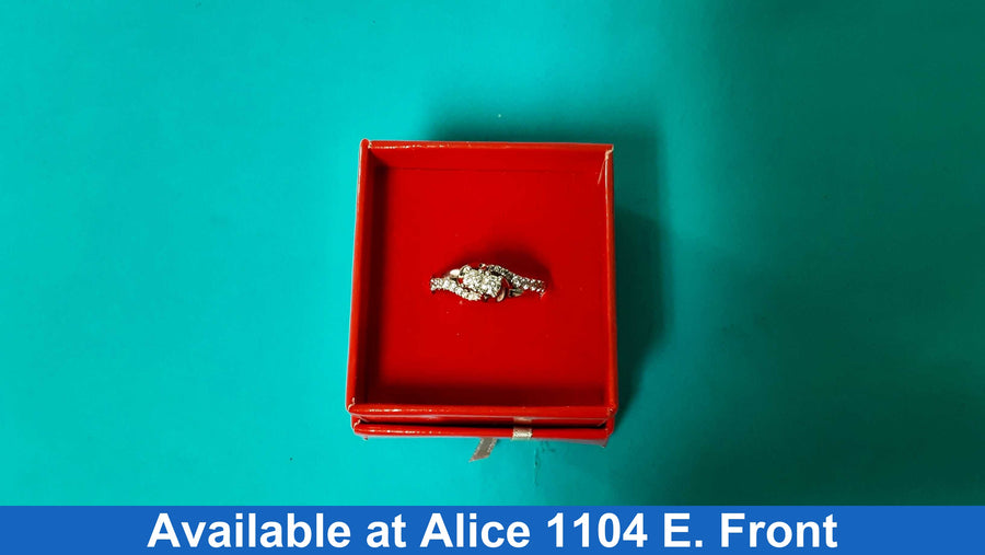Ring - Engagement Set - White Gold 14k (.585) 4.3 grams Size 7.5