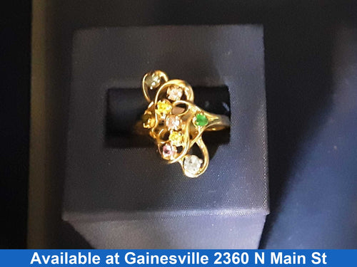 Women's Ring - Mother's - Yellow Gold 14k (.585) 5.3 grams Size 8