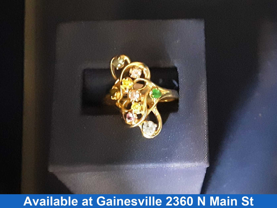 Women's Ring - Mother's - Yellow Gold 14k (.585) 5.3 grams Size 8