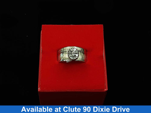 Ring - Engagement Set - White Gold 14k (.585) 9 grams Size 9
