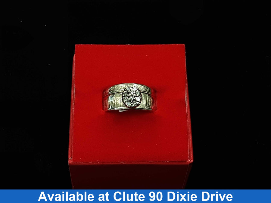 Ring - Engagement Set - White Gold 14k (.585) 9 grams Size 9