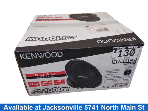 Kenwood Kfc-w120svc Black Car Sub-Woofer