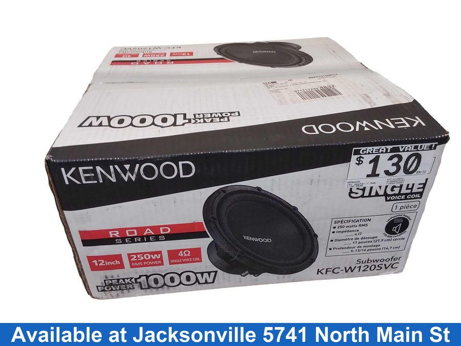 Kenwood Kfc-w120svc Black Car Sub-Woofer