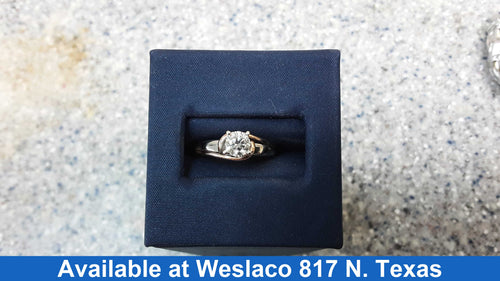 Women's Ring - Solitaire - White Gold 14k (.585) 4.1 grams Size 4.5