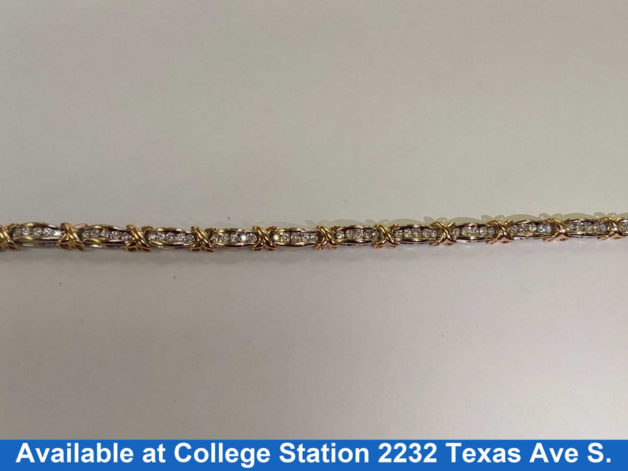 Tennis Bracelet - White Gold 10k (.417) 18.2 grams 8 inch