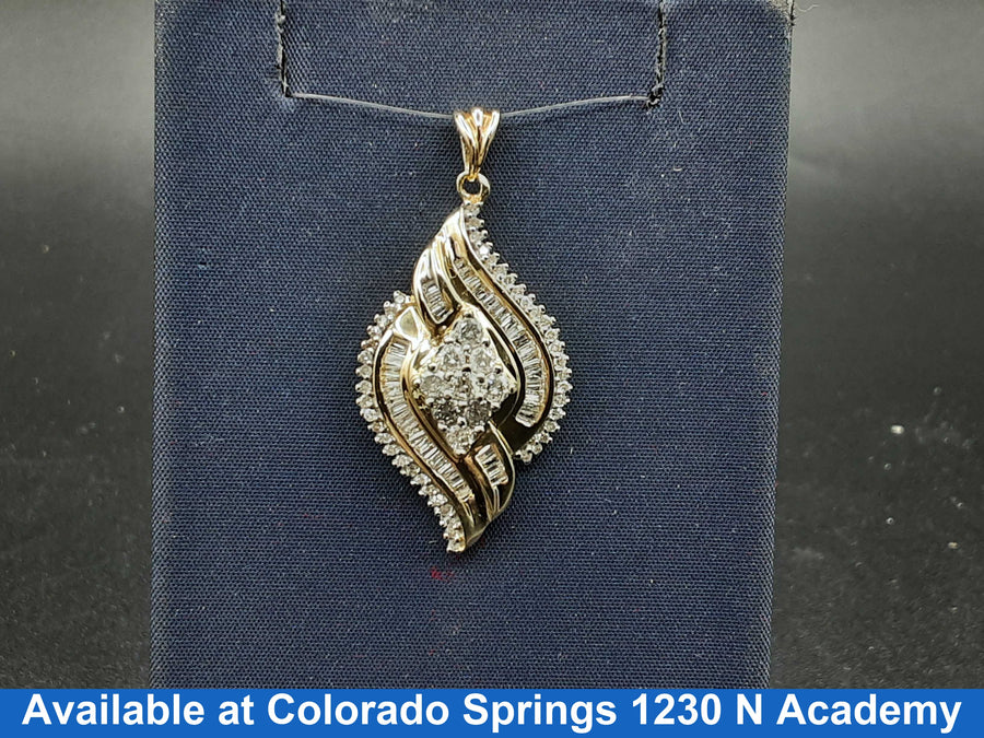 Diamond Pendant - Yellow Gold 10k (.417) 5.8 grams