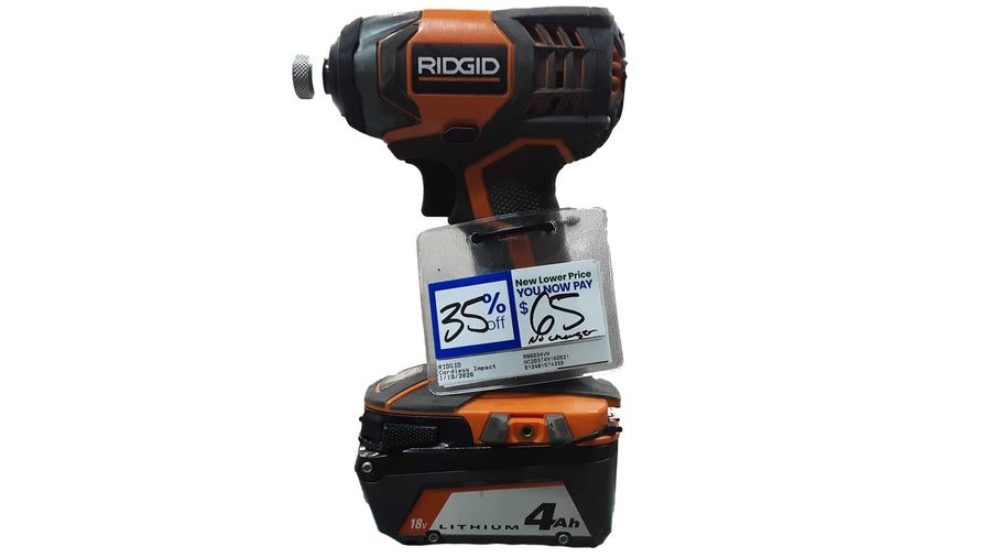 Ridgid R86034vn Orange Cordless Impact Drill