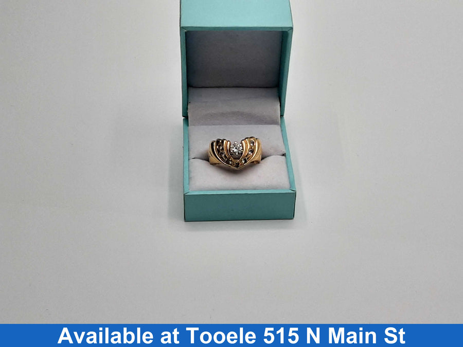 Women's Ring - Solitaire - Yellow Gold 14k (.585) 10.5 grams Size 8