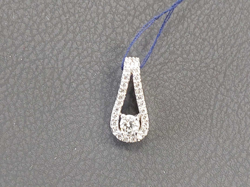 Diamond Pendant - White Gold 14k (.585) 1.8 grams