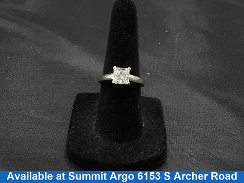 Women's Ring - Solitaire - White Gold 14k (.585) 4.7 grams Size 6