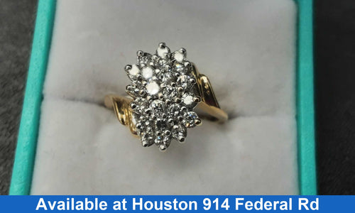 Women's Ring - Yellow Gold 14k (.585) 4.9 grams Size 7.5
