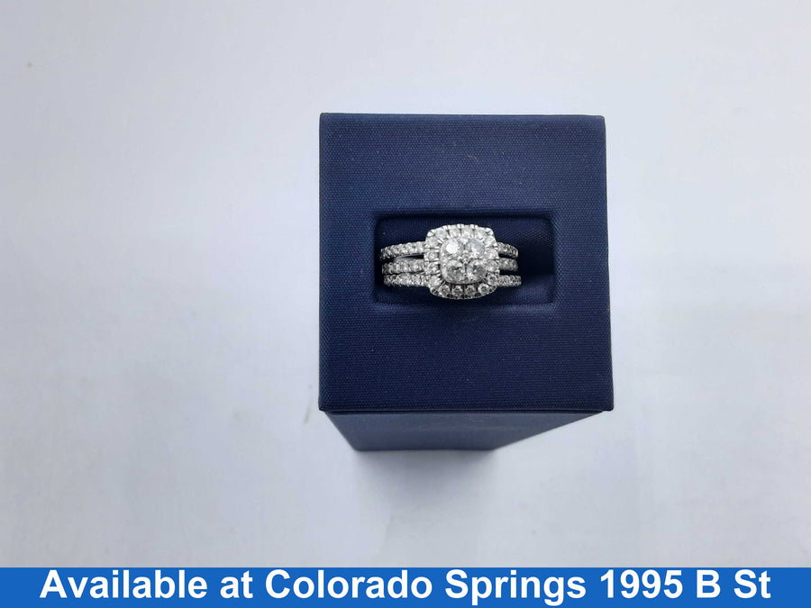 Ring - Engagement Set - White Gold 14k (.585) 5.5 grams Size 6
