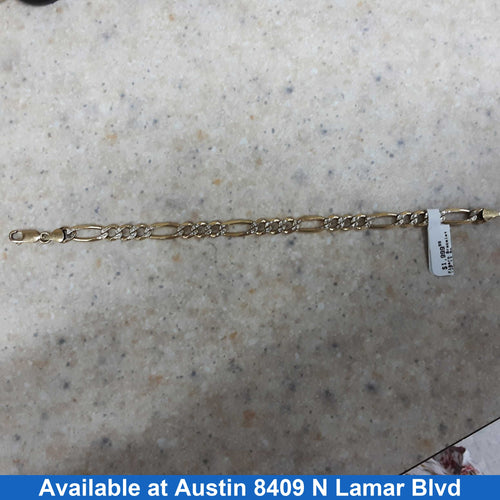 Figaro Bracelet - Yellow Gold 14k (.585) 13.9 grams 8 inch