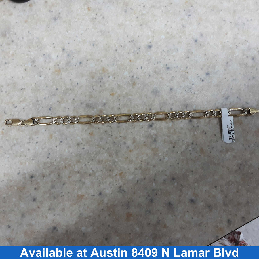 Figaro Bracelet - Yellow Gold 14k (.585) 13.9 grams 8 inch