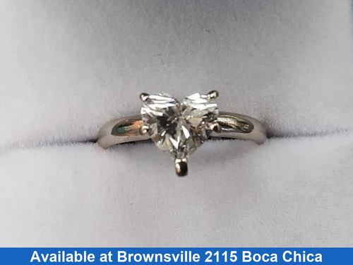 Women's Ring - Solitaire - White Gold 14k (.585) 2.3 grams Size 6