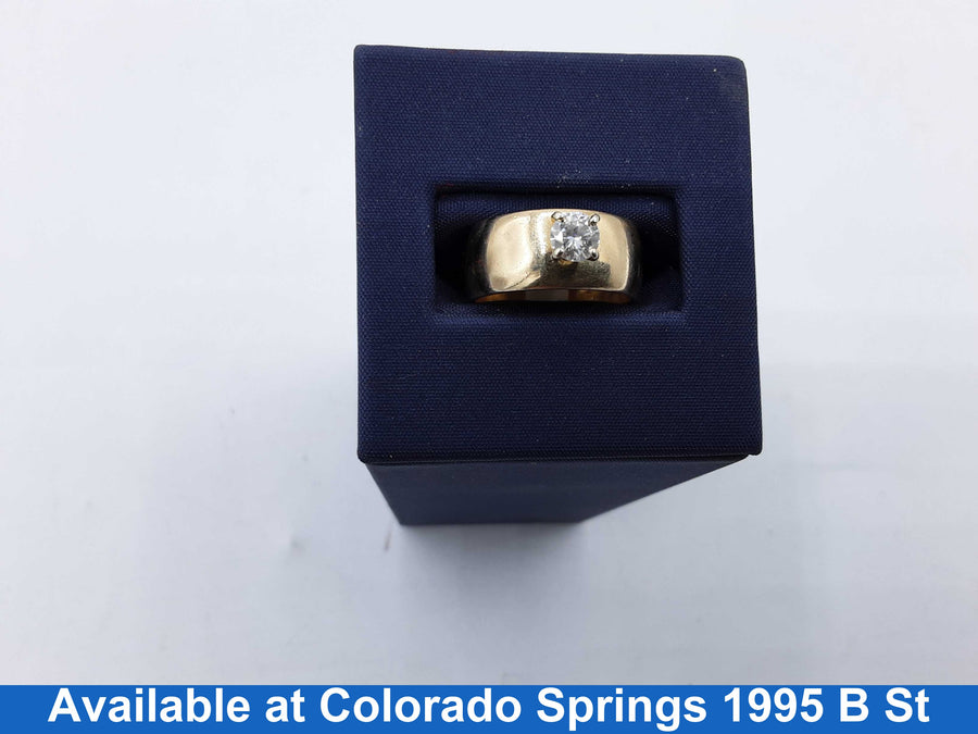 Women's Ring - Solitaire - Yellow Gold 14k (.585) 6.3 grams Size 5.5