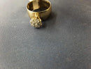 Women's Ring - Solitaire - Yellow Gold 10k (.417) 6.6 grams Size 9