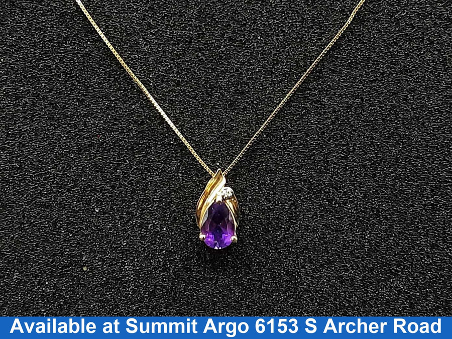 Diamond Pendant - Yellow Gold 14k (.585) 2.1 grams