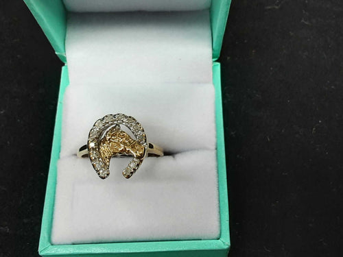 Women's Ring - Yellow Gold 10k (.417) 3.8 grams Size 10.5