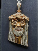 Rose Gold Jesus Face Pendant