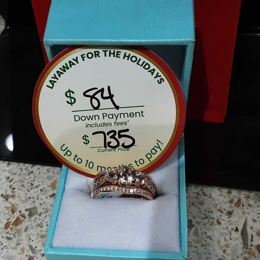 Ring - Engagement Set - Rose Gold 10k (.417) 5.5 grams Size 20