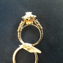 Ring - Wedding Set - White Gold 14k (.585) 7.2 grams Size 6