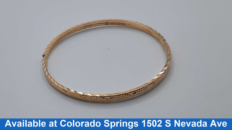 Bangle Bracelet - Yellow Gold 14k (.585) 2.7 grams 8 inch
