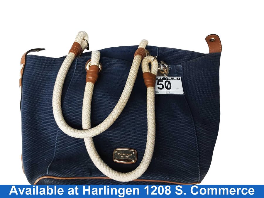 Michael Kors B-1412 Blue Purse / Handbag
