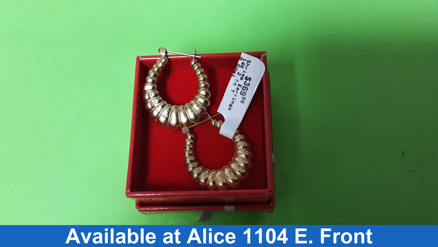Shrimp Earrings - Yellow Gold 14k (.585) 2.6 grams