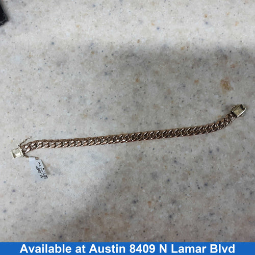 Cuban Link Bracelet - Yellow Gold 10k (.417) 13.3 grams 8 inch