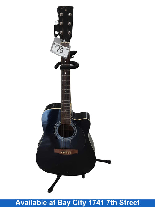 Indiana Sca-bk Black Acoustic Classic Guitar