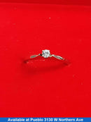 Women's Ring - Solitaire - White Gold 14k (.585) 1.4 grams Size 5