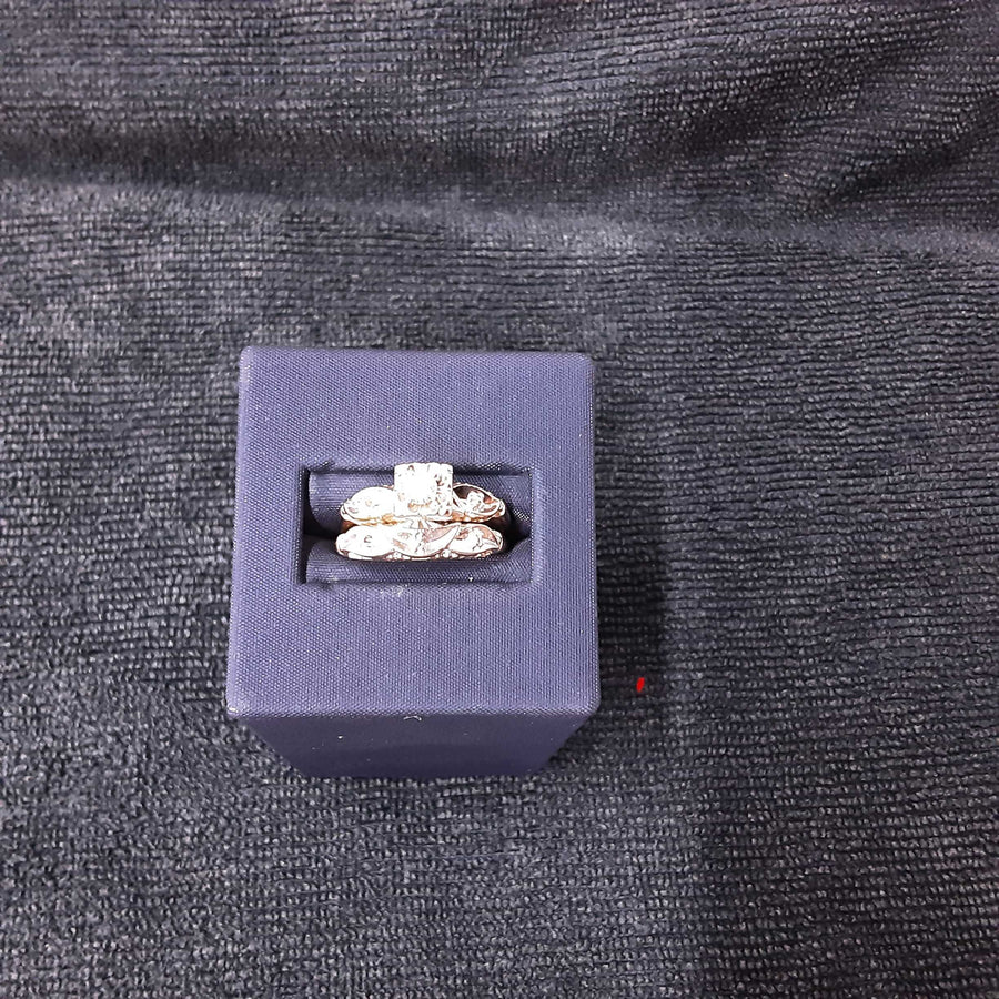 Ring - Wedding Set - Yellow Gold 14k (.585) 4.8 grams Size 8